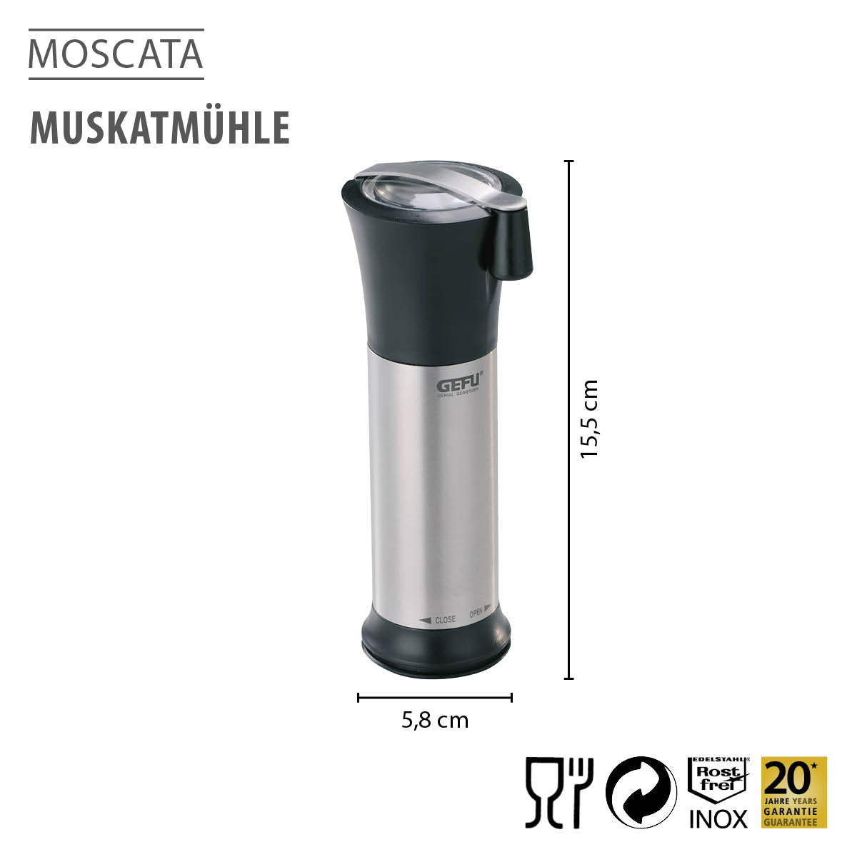 Nutmeg mill MOSCATA