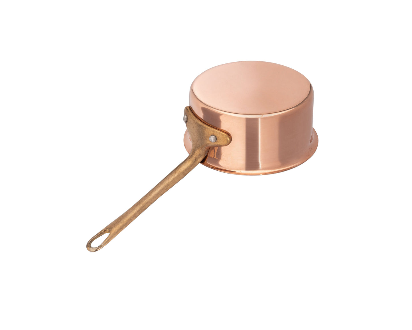 Matfer Bourgeat Copper Sauce Pan - Brass Handle, 90mm