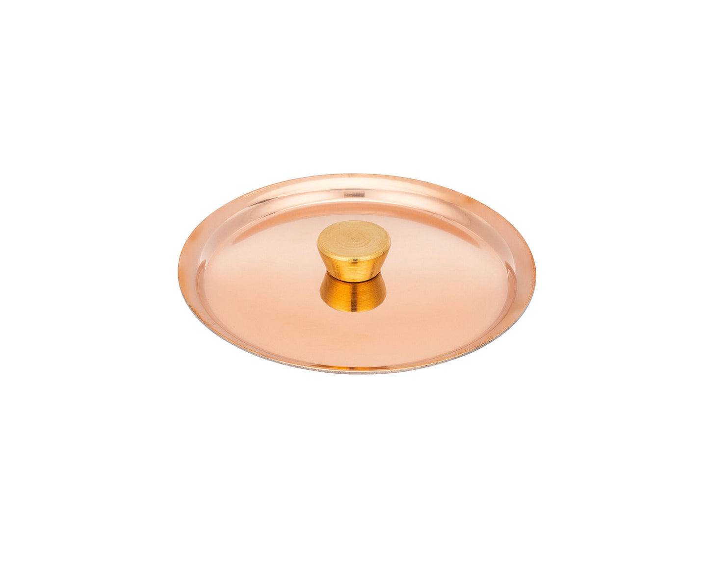 Matfer Bourgeat Lid - Copper, Brass Handle, 90mm
