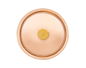Matfer Bourgeat Lid - Copper, Brass Handle, 90mm