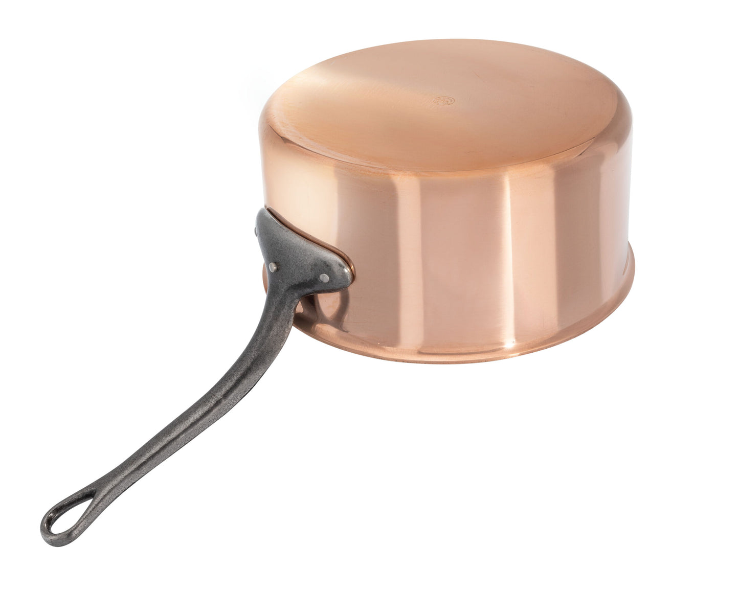 Matfer Bourgeat Copper Saucepan - 180mm, Stainless Steel Interior, Cast Iron Handle