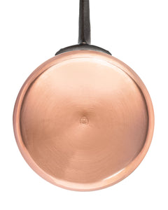 Matfer Bourgeat Copper Saucepan - 140mm, Stainless Steel Interior, Cast Iron Handle