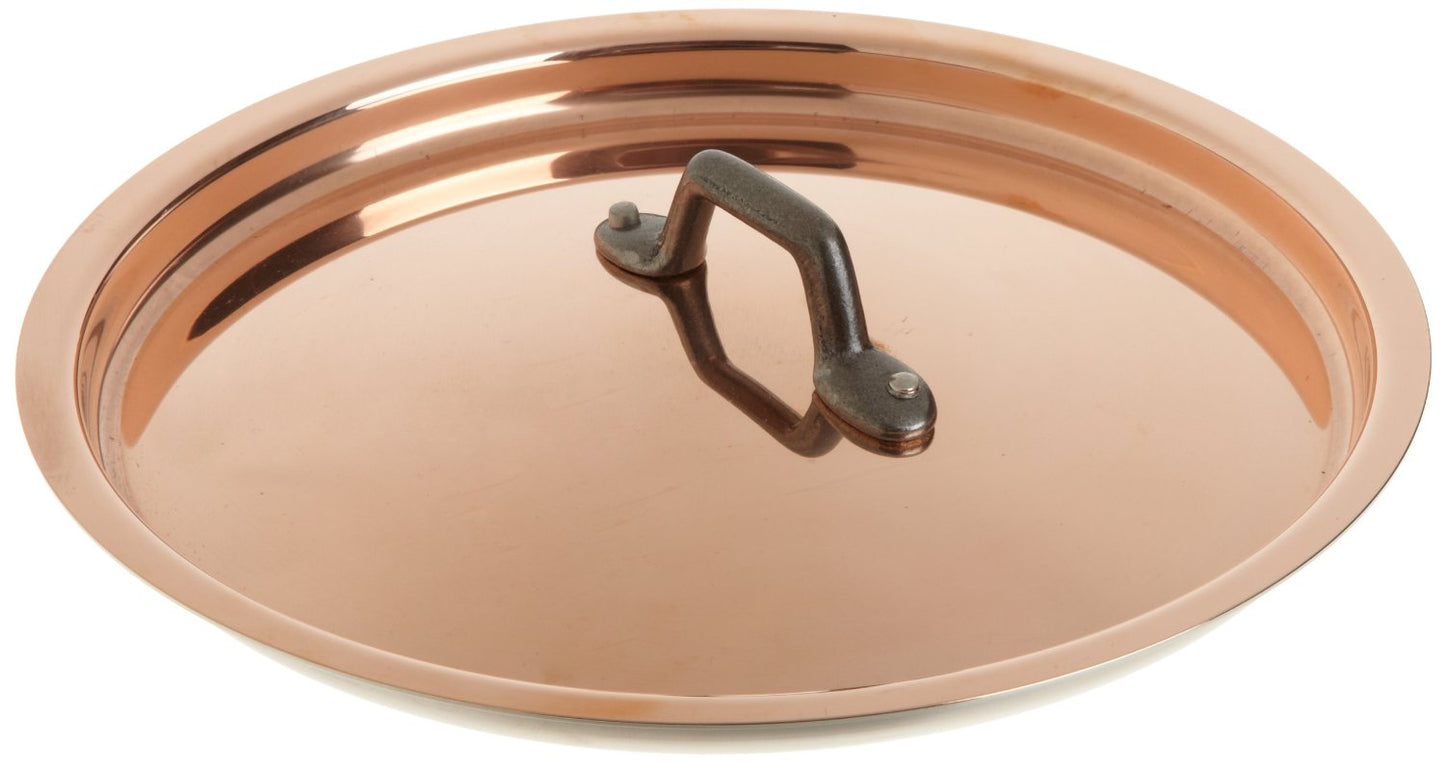 Matfer Bourgeat Copper Lid - 140mm, Cast Iron Handle
