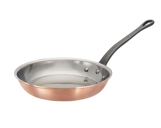 Matfer Bourgeat Frypan 280mm Copper & Stainless Steel with Cast Iron Handle