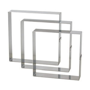 Matfer Bourgeat Stainless Steel Square Cake Frame - 330x330x35mm - Kitchenly