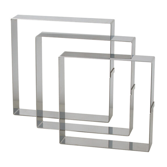 Matfer Bourgeat Stainless Steel Square Cake Frame - 380x380x35mm - Kitchenly