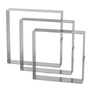 Matfer Bourgeat Stainless Steel Square Cake Frame - 380x380x35mm - Kitchenly