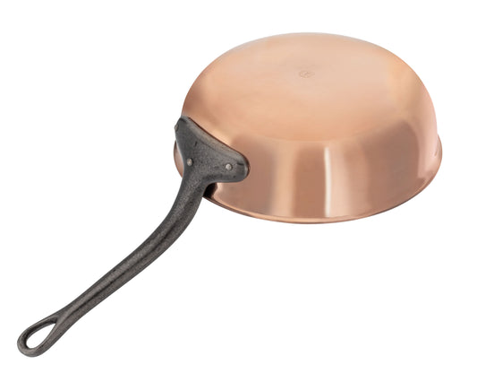 Matfer Bourgeat Copper Sauteuse - 280mm, Stainless Steel Interior, Cast Iron Handle