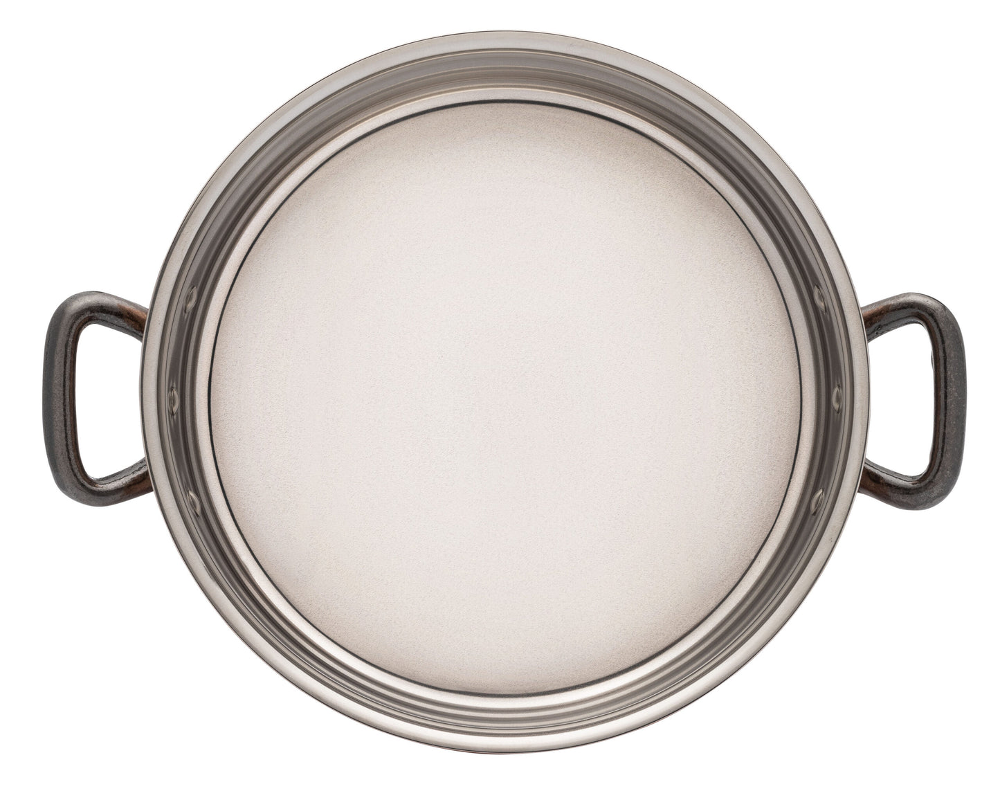 Matfer Bourgeat Copper Sauteuse - 240mm, Stainless Steel Interior, Cast Iron Handles