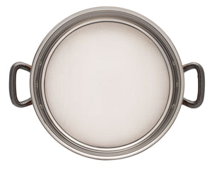 Matfer Bourgeat Copper Sauteuse - 240mm, Stainless Steel Interior, Cast Iron Handles
