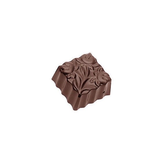 Matfer Bourgeat Chocolate Mould 36 Square Flowers - Polycarbonate - Kitchenly