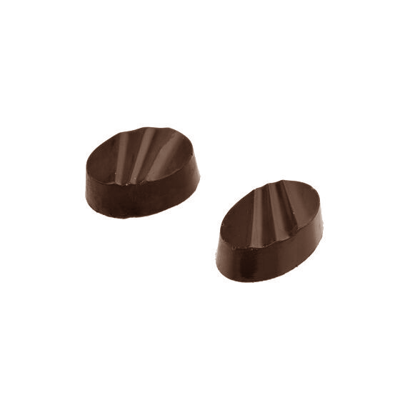 Matfer Bourgeat Chocolate Mould 28 Ribbed Oval - Kitchenly