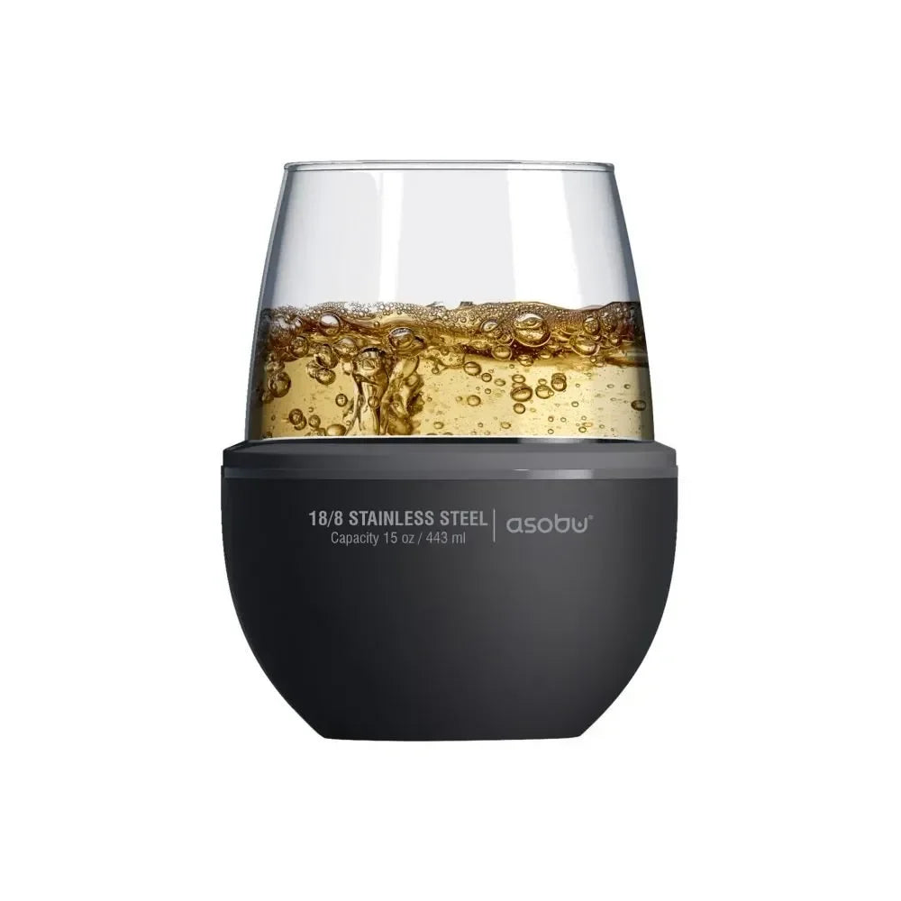 Asobu Insulated Wine Kuzie, Black - Kitchenly