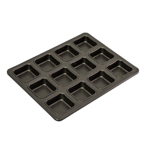 12 Cup Square Brownie Pan, 34 x 26cm/6 x 2.5cm - Non-stick