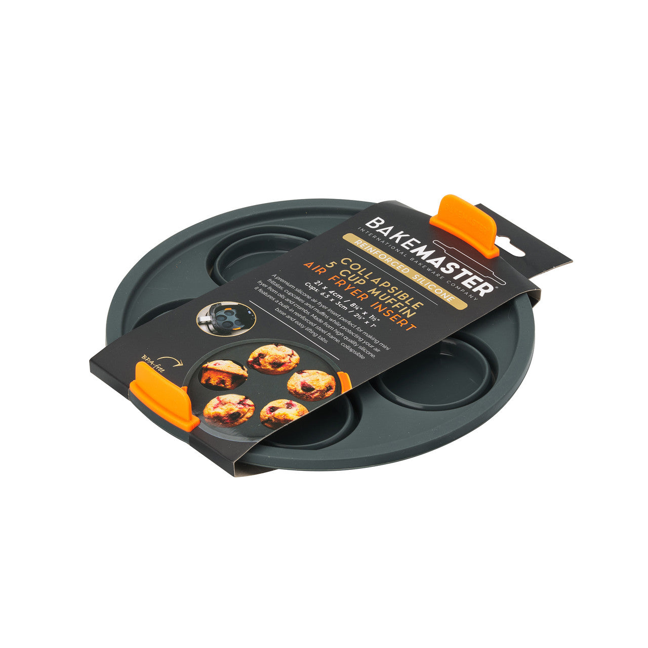Silicone Collapsible 5 Cup Muffin Air Fryer Insert 21 x 4cm