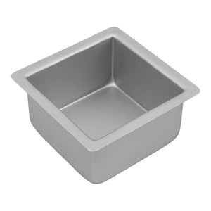 Silver Anodised  Square Cake Pan, 12.5 x 7.5cm