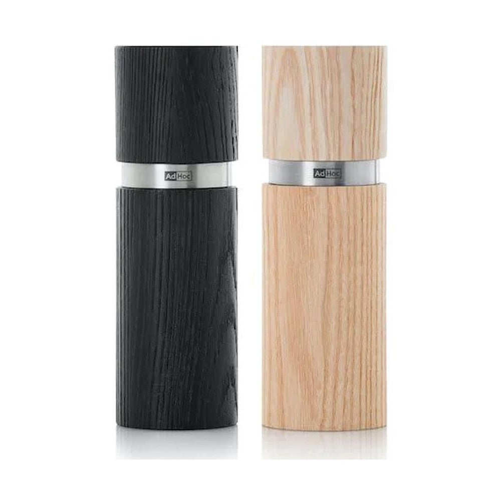 Adhoc Textura Wood Salt & Pepper Mill Set - 13cm