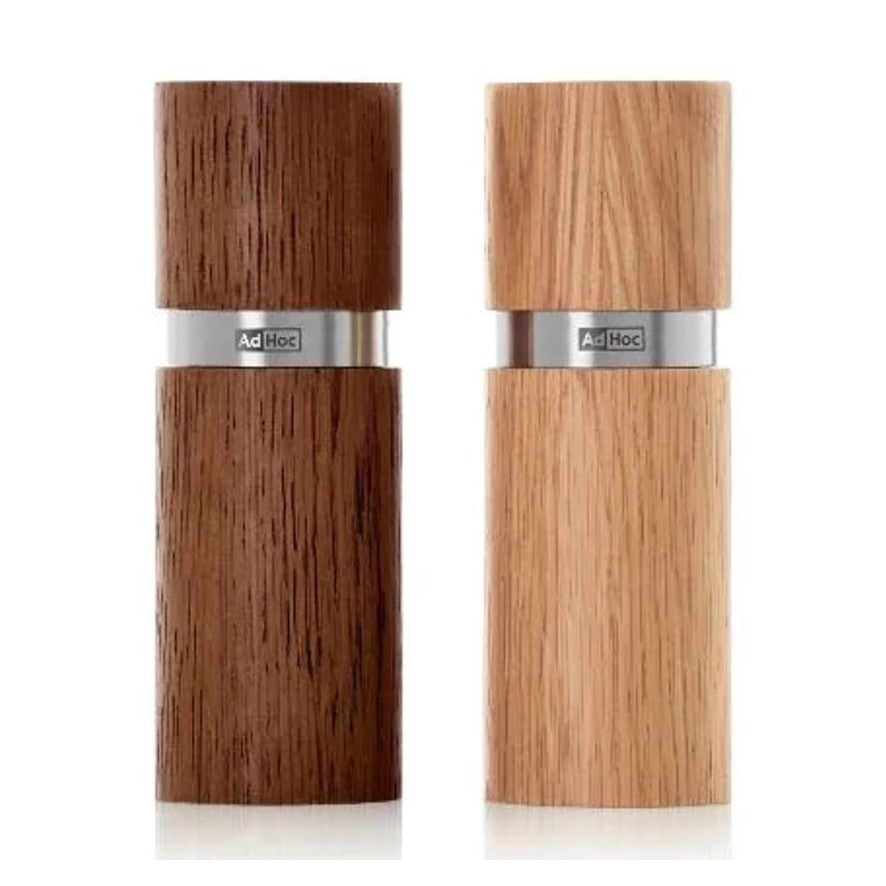 Adhoc Textura Wood Salt & Pepper Mill Set - 13cm
