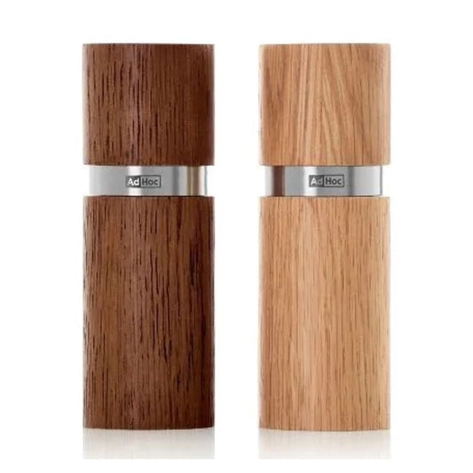 Adhoc Textura Wood Salt & Pepper Mill Set - 13cm