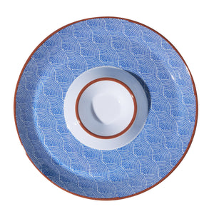 Round Sharing Plate with sauce bowl - Fan