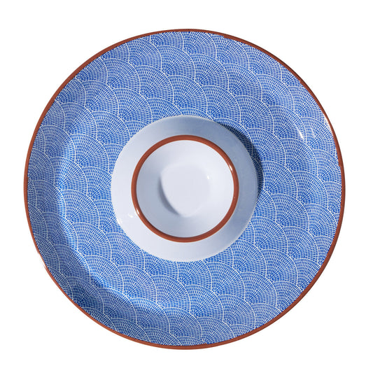 Round Sharing Plate with sauce bowl - Fan