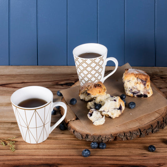 Bundanoon Conical Mug Geotalics 400ml - Set of 4
