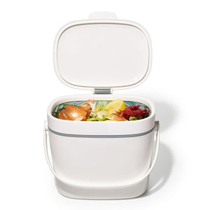 Easy-Clean Compost Bin - White