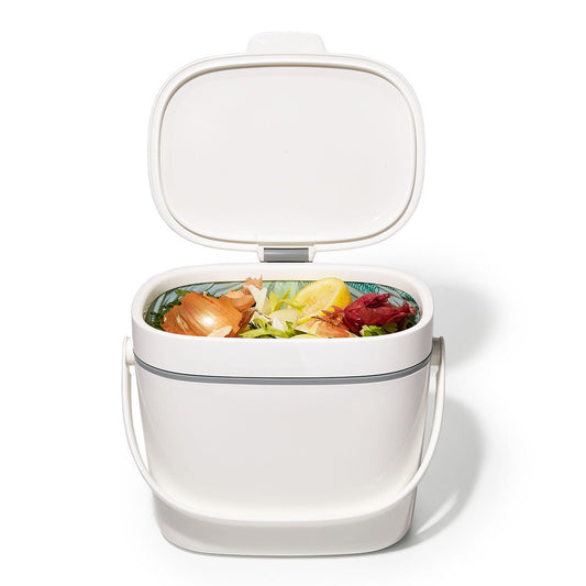 Easy-Clean Compost Bin - White