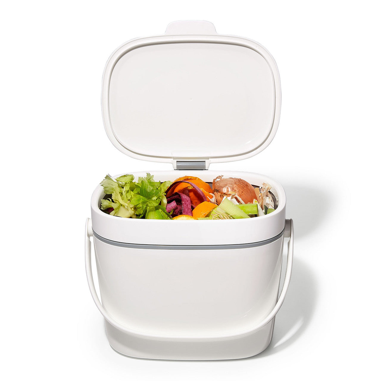 Easy-Clean Compost Bin - White