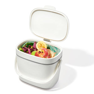 Easy-Clean Compost Bin - White