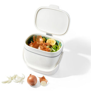 Easy-Clean Compost Bin - White