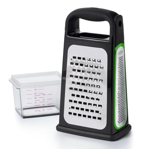 Etched Box Grater with Removeable Zester