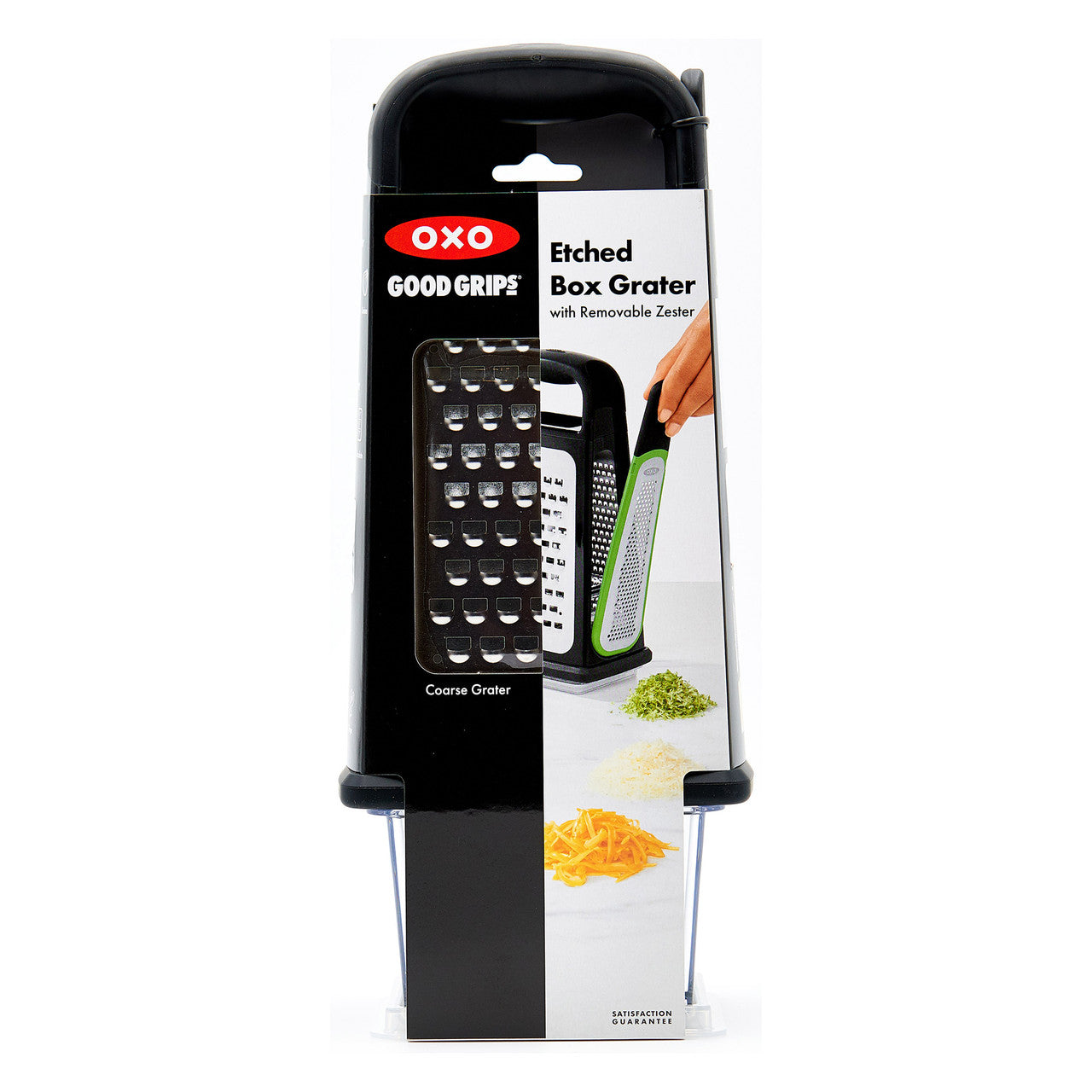 Etched Box Grater with Removeable Zester