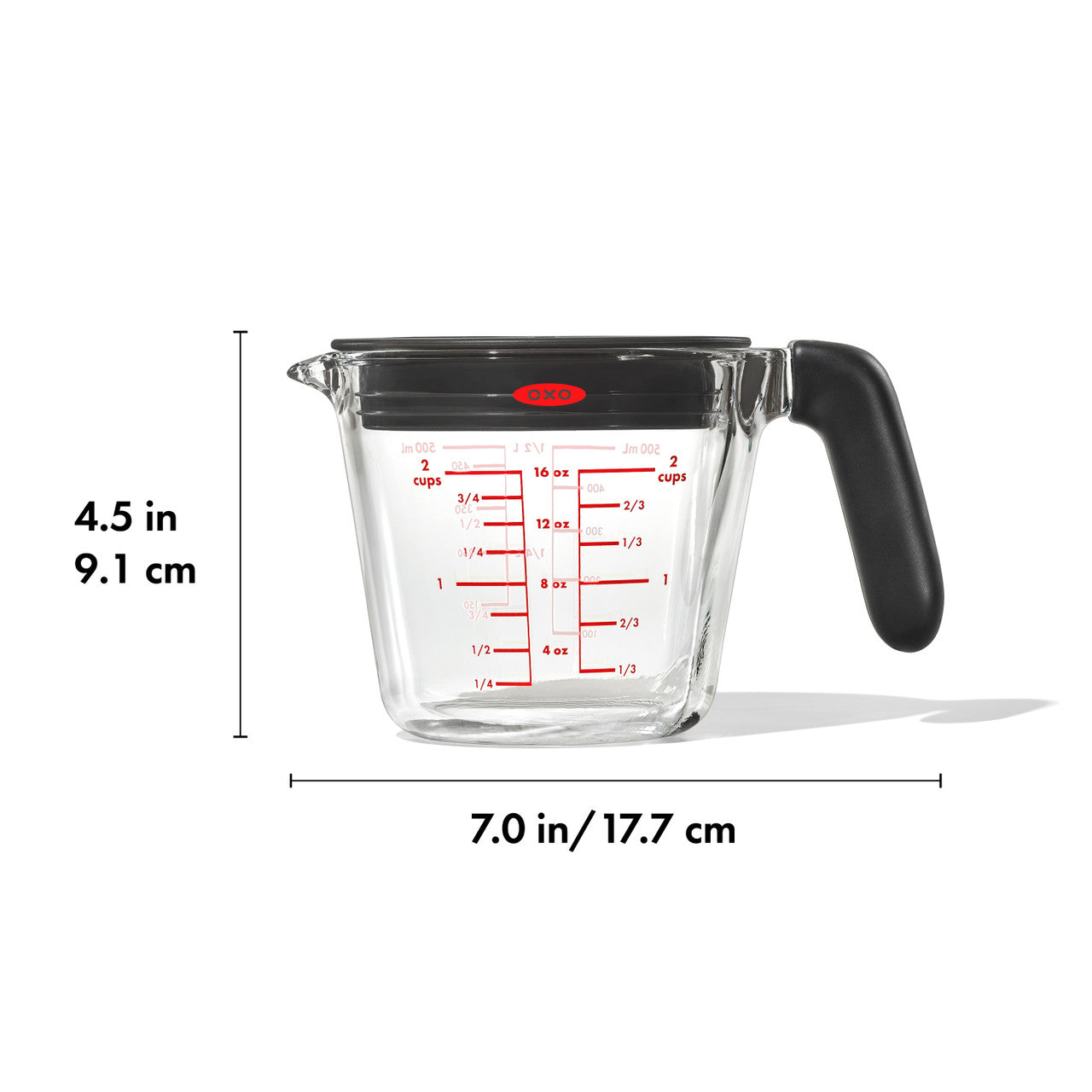 Good Grips Glass Measuring Cup with Lid - 2 Cup/ 500ml
