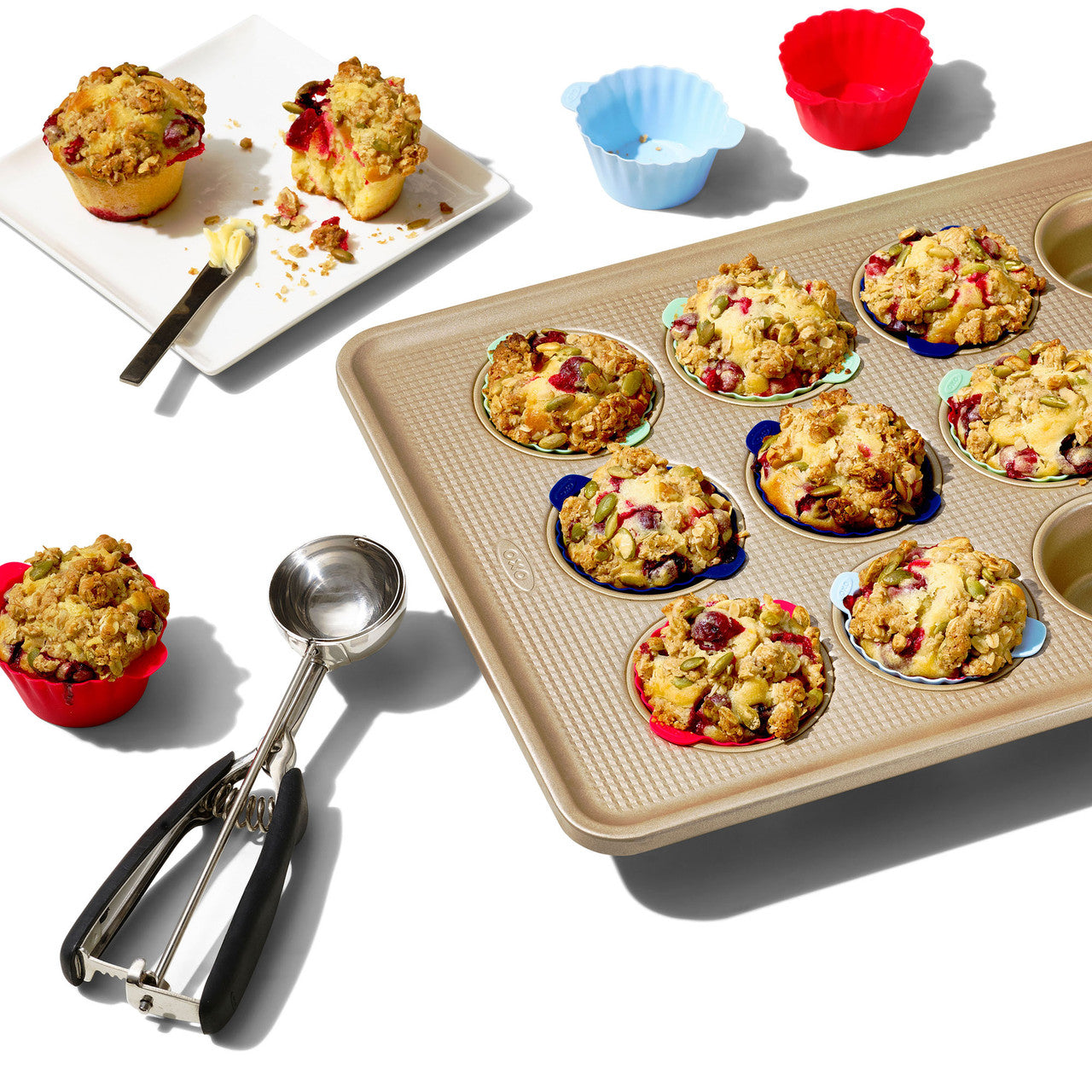 Silicone Baking Cups - 12 Pack Assorted