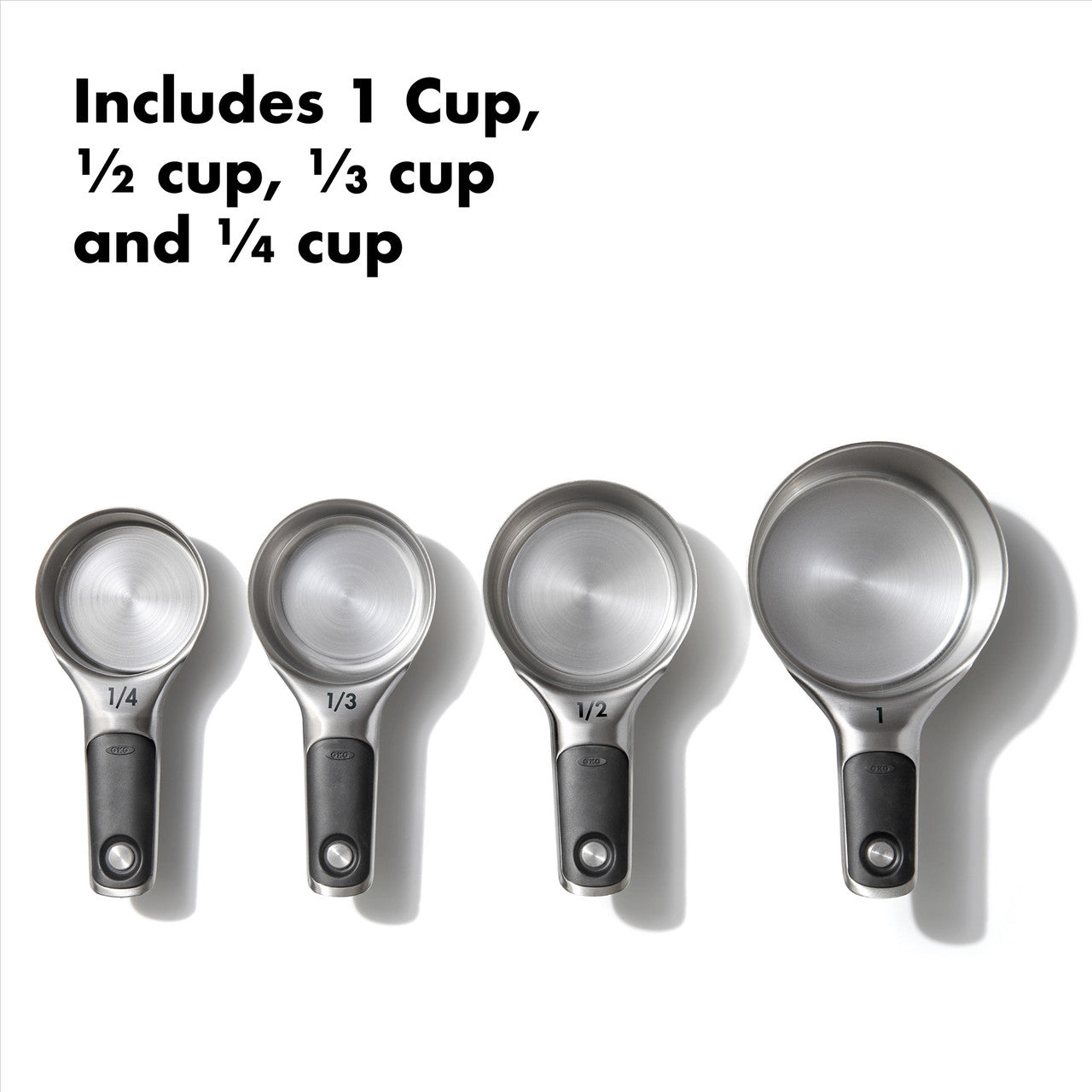 4 Piece Stainless Steel Measuring Cup Set