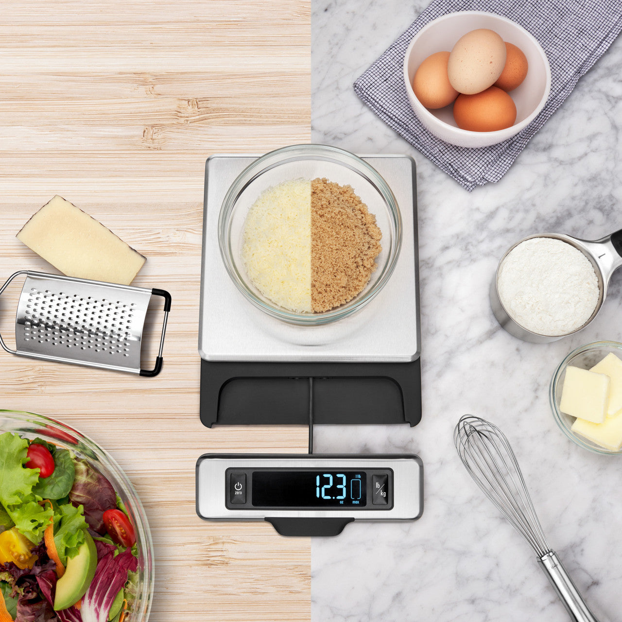 11 lb/ 5kg Stainless Steel Food Scale With Pull-Out Display