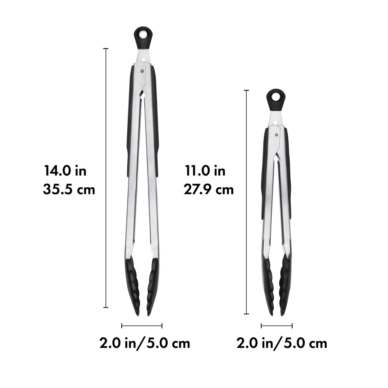 Good Grips Tongs With Nylon Heads - 2 Pack