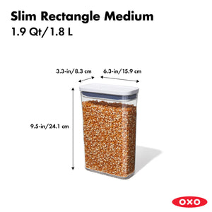 POP 2.0 Slim Rectangle, Medium (1.8 Litre)