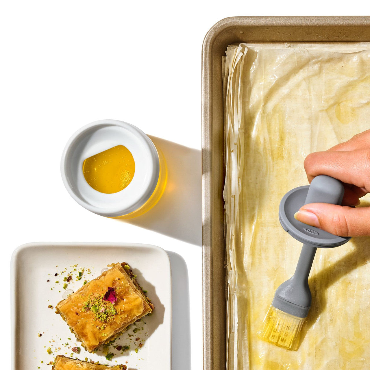 Silicone Cooktop Brush & Bottle Set