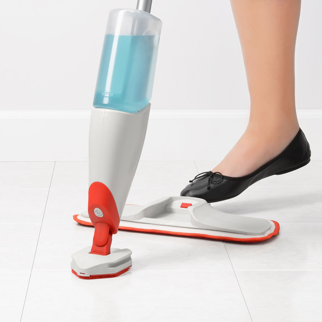 Microfiber Spray Mop with Slide-Out Scrubber