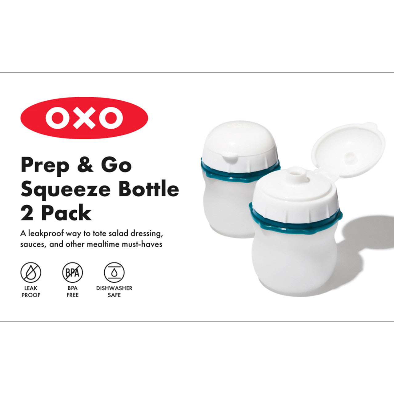 Prep & Go 2-Piece Silicone Squeeze Bottles