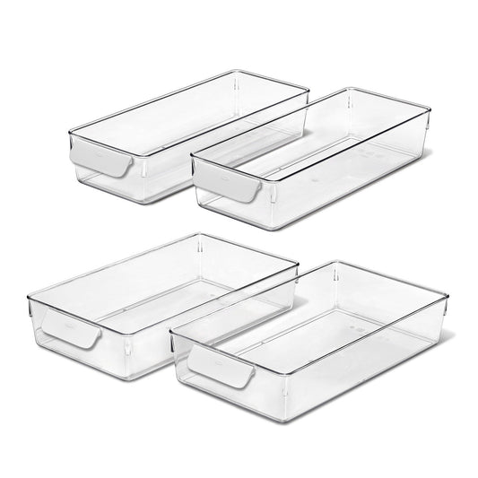 4-Piece Refrigerator Storage Bin Starter Set