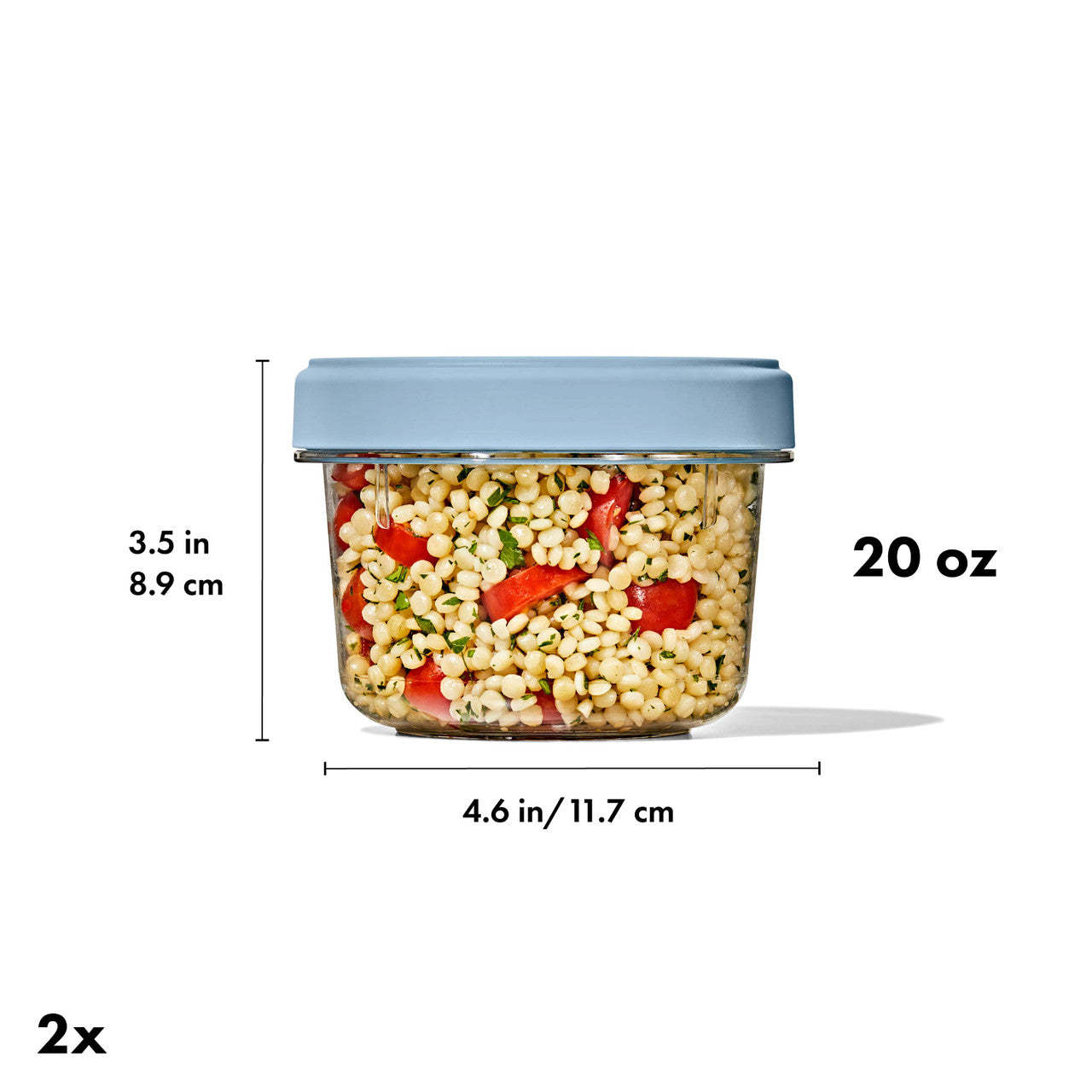 Twist & Stack Container, 2 Pack / 592ml