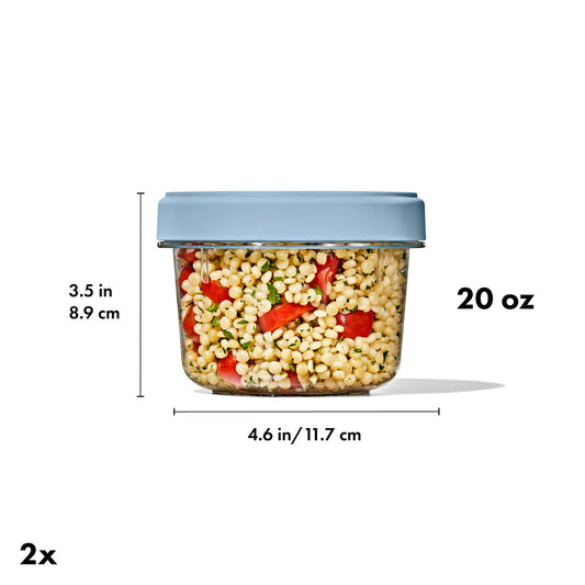 Twist & Stack Container, 2 Pack / 592ml