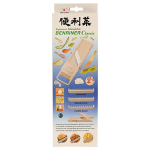 Benriner – No. 1 Vegetable Slicer 64mm – Thickness 0.3mm-5mm Interchange Blades Green (Made in Japan)