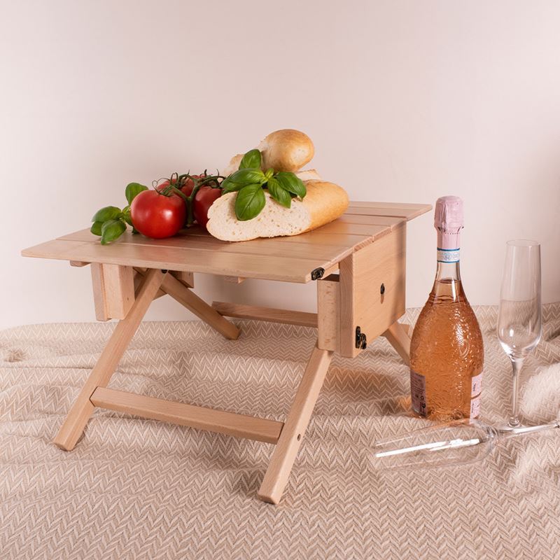 Peer Sorensen – Beechwood 2-in-1 Picnic Caddy and Table 45x40x26cm
