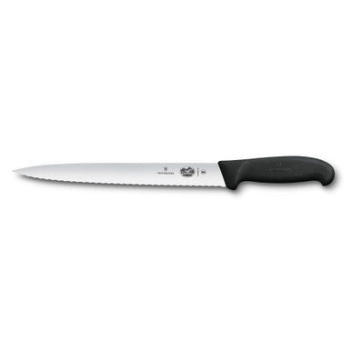 Fibrox Slicing Knife, 25cm Pointed Tip, Wavy Edge
