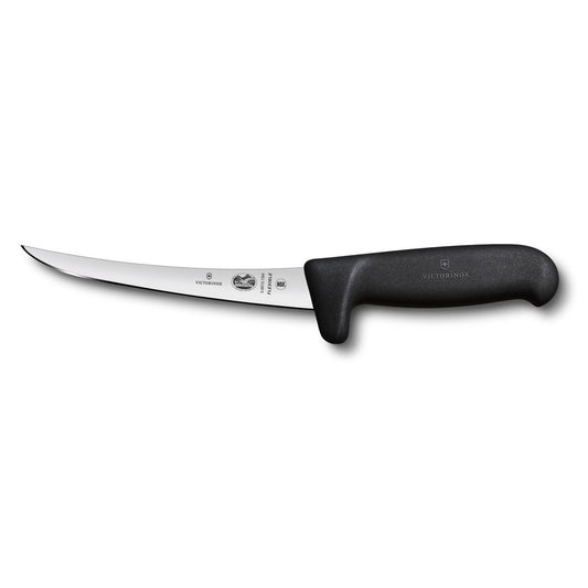 Fibrox Boning Knife, 15cm Curved, Safety Grip, Flexible Narrow Blade
