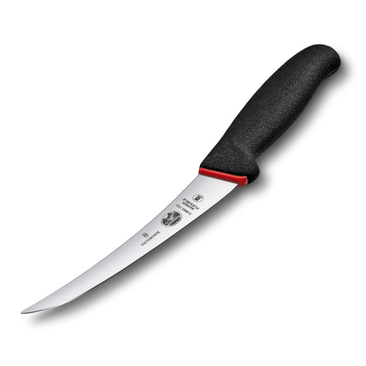 Fibrox Boning Knife, 15cm Curved, Super Flexible Narrow Blade, Dual Grip